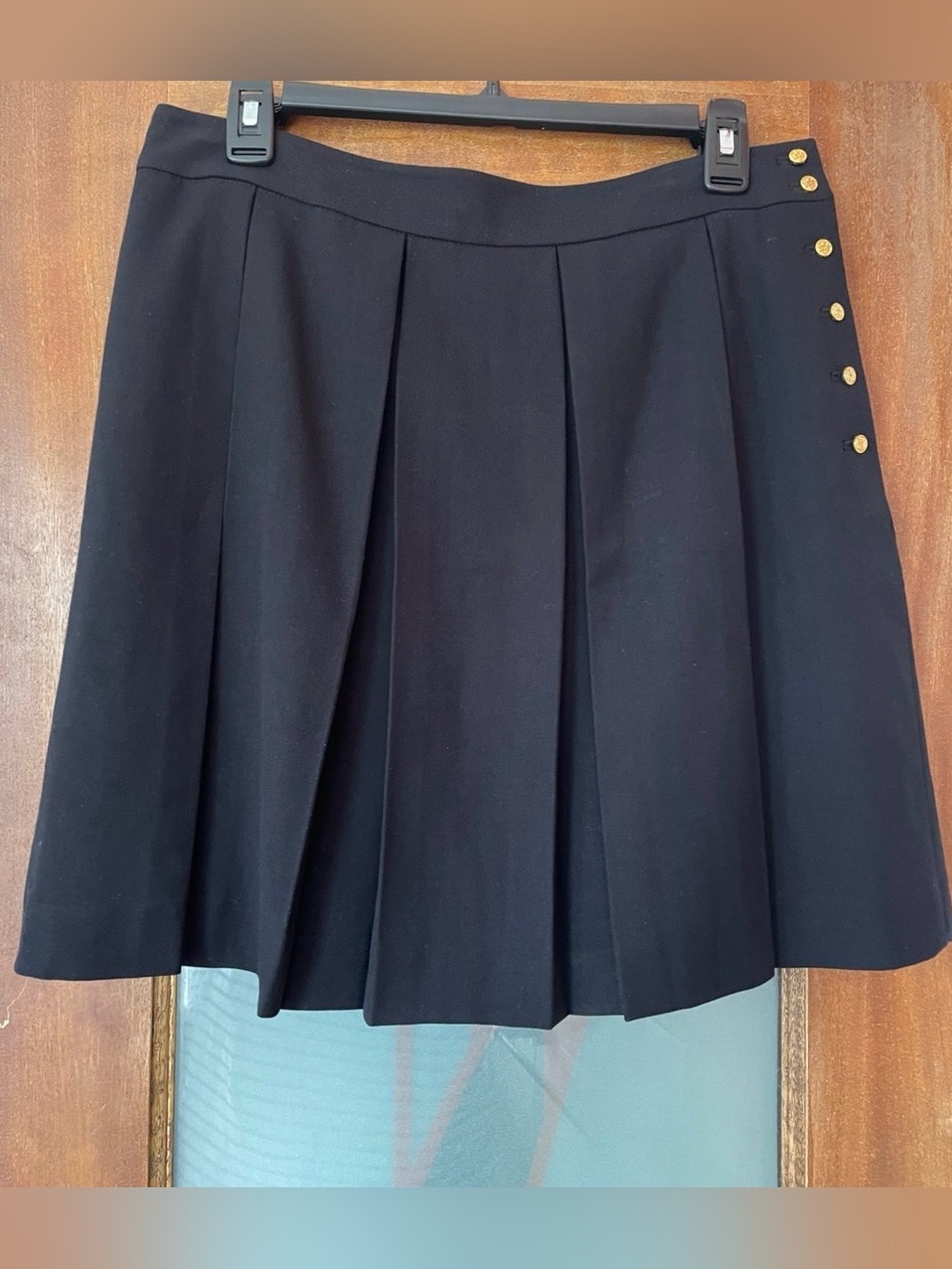 Tommy Hilfiger Black Fully Lined Womens Gathered Box Pleat Skirt-8